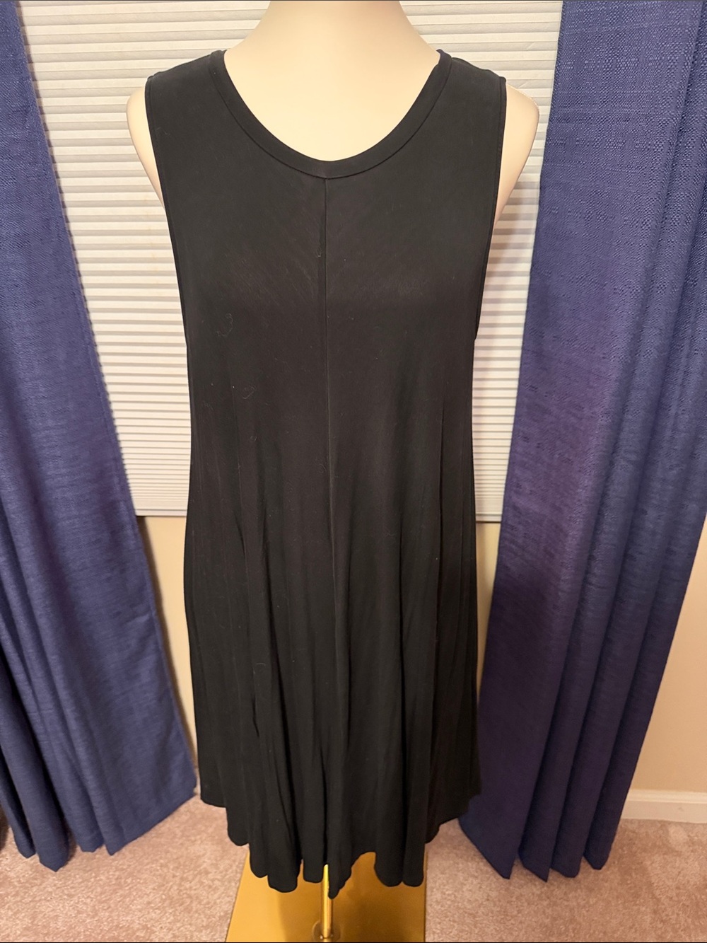 She + Sky Black Sleeveless Swing Dress